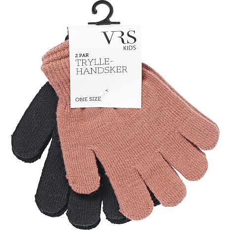 VRS Børne Tryllehandsker 2-pak Str. Onesize Rosa/Sort