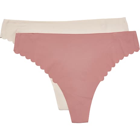VRS Dame G-streng 2-pak Str. M/L Beige/Rosa
