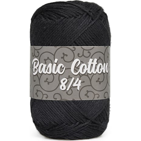 Basic Cotton Bumbo Cotton Bouclégarn Sort
