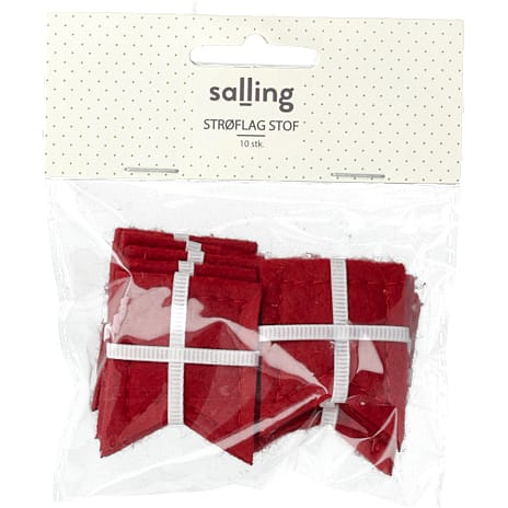 Salling stof strøflag 10 stk. - Dannebrog 1 stk.