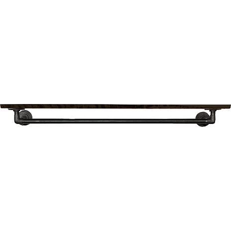Simple Racks Malmø bøjlestang m. hylde - sort 1 stk.