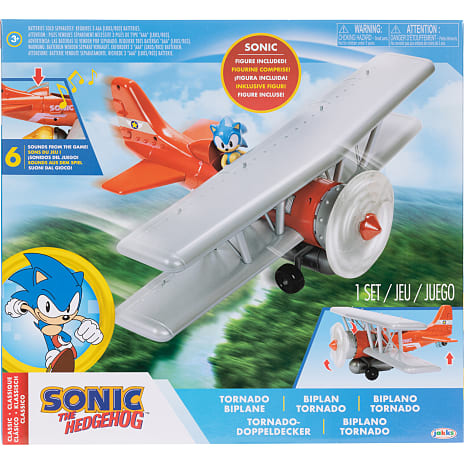 Sonic Flyvemaskine Med Sonic Figur