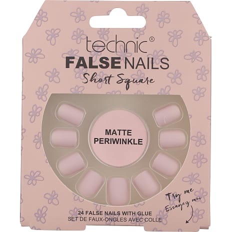 Technic Kunstige Negle Short Square Matte Periwinkle