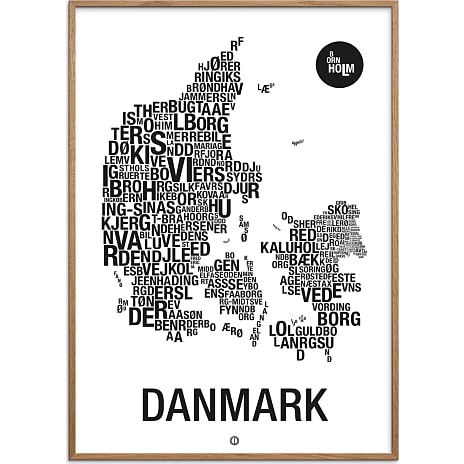 Citatplakat Danmark, byer - 70x100 cm 1 stk.