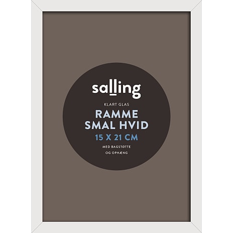Salling Hvid ramme m. glas - 15x21 cm 1 stk.