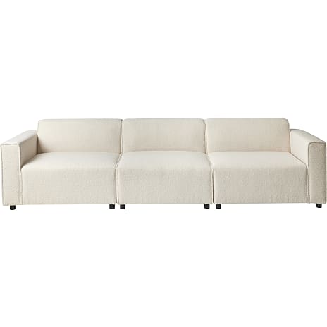 GRO 3 Personers Modulsofa Hvid Plys