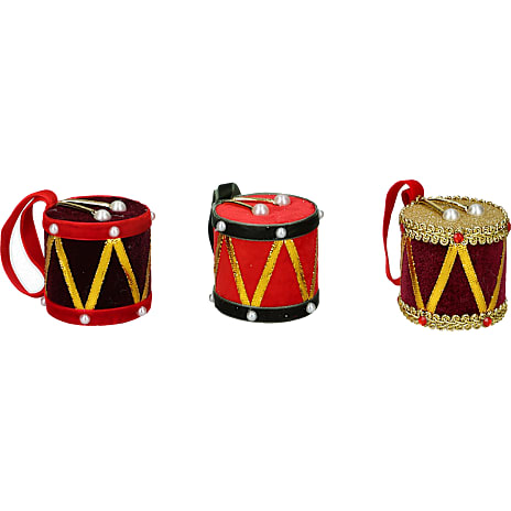 Julefryd Velourtromme Ophæng 6,2x6,5 cm Assorteret