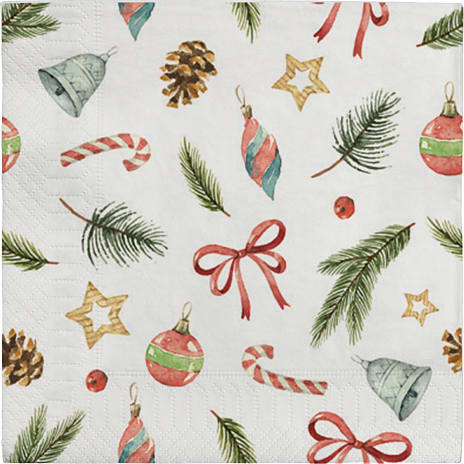 Windsor mønstrede juleservietter 33x33 cm