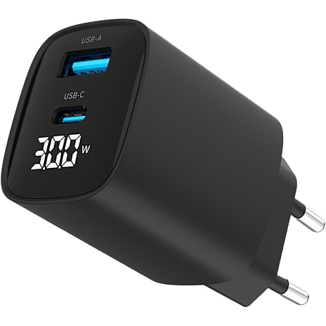 Gembird USB A/C oplader 30 W - sort 1 stk.