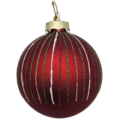 Julefryd Julekugle Rød Palliet Ø 8 cm Assorteret