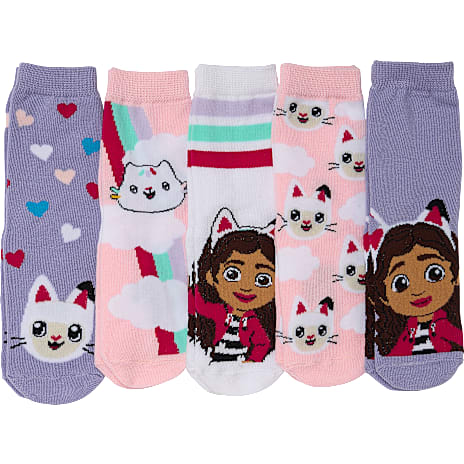 Gabbys Dollhouse Børne 5-pak Strømper Str. 26-30 Multifarvet