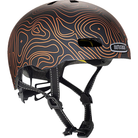 Nutcase Cykelhjelm Sort Med Orange