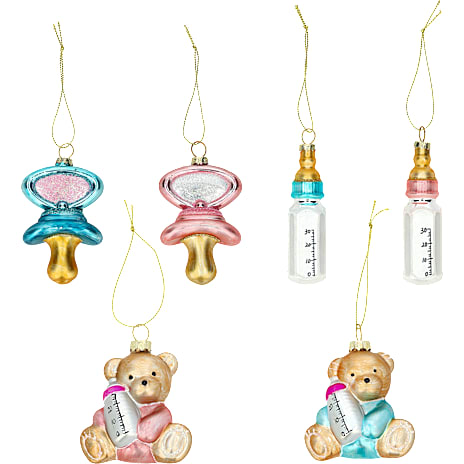 Julefryd Figur Julekugle Baby 8-9 cm Assorteret