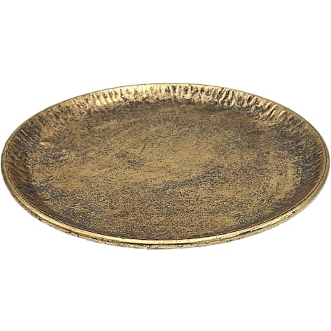 HBX Dekorationsfad Med Fødder Diameter 38 cm Guld
