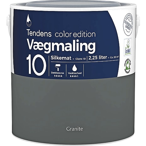Tendens vægmaling silkemat glans 10 2.25 liter 2250 ml