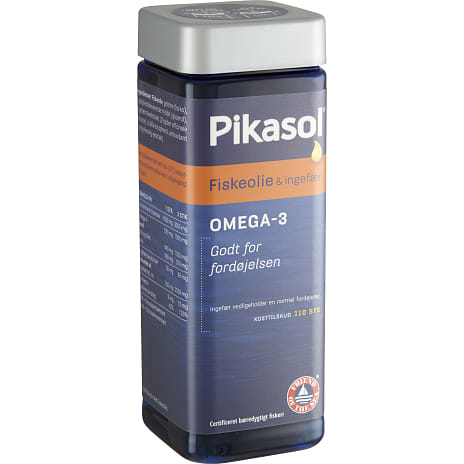Omega 3 m. fiskeolie og ingef r K b p f tex