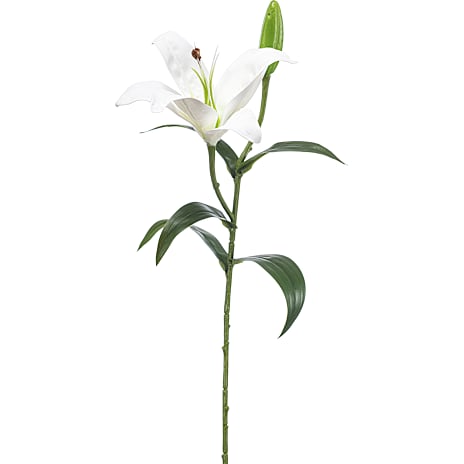 Kunstig blomsterstilk Lilje hvid