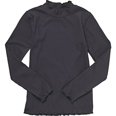 VRS børne rib bluse str. 122/128 - sort 1 stk.