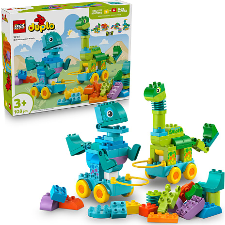 LEGO DUPLO By 3-i-1-dinosaurer på hjul 10451 1 stk.