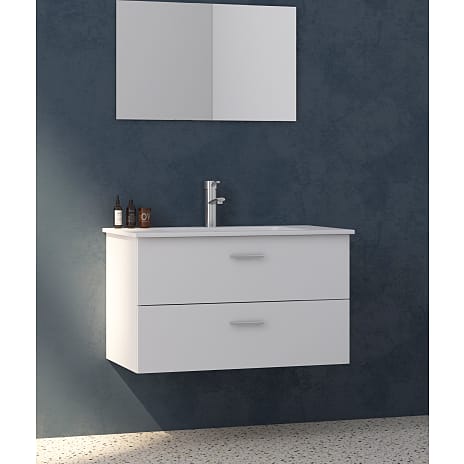 Lope Bergamo Bademøbelsæt 85 cm Mat hvid