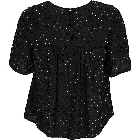 VRS Dame Bluse med Sten Str. XL Sort