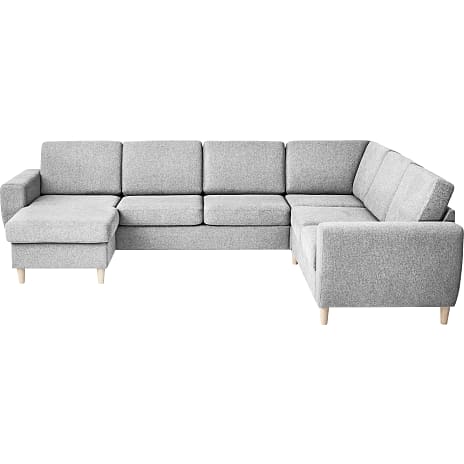 Rom Nordic Vendbar Hjørnesofa med Chaiselong Lysegrå
