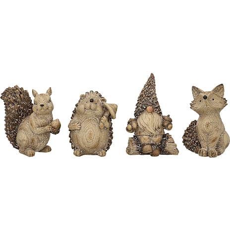 Jule havedyr i træ, H 14-18 cm - flere varianter - assorteret 1 stk.