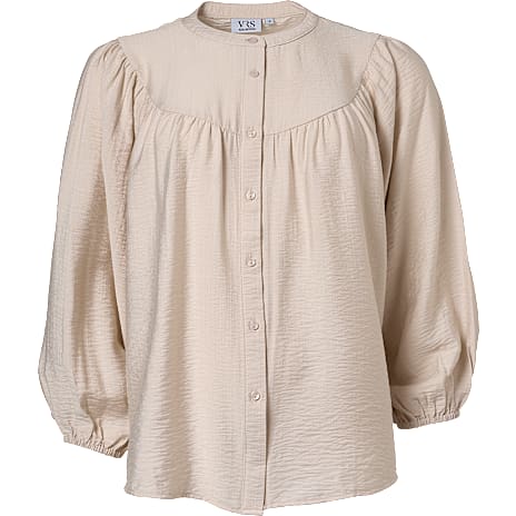 VRS Dame Bluse med 3/4 Ærmer Str. XS Beige