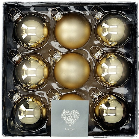 Julefryd juleglaskugler, guld