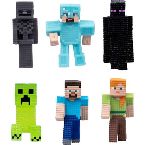 Goo Jit Zu Minecraft mini strækfigur - flere varianter - assorteret 1 stk.