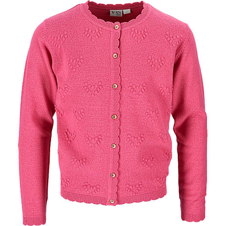 VRS Børne Strik Cardigan Str. 98/104 Pink