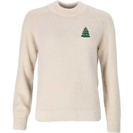 VRS Dame Striktrøje med Print Beige Str. 2XL