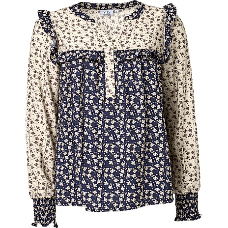 VRS Dame Bluse Str. XL Multifarvet