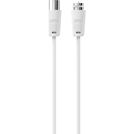 Sinox f-coax satellitkabel 5 meter - hvid 1 stk.