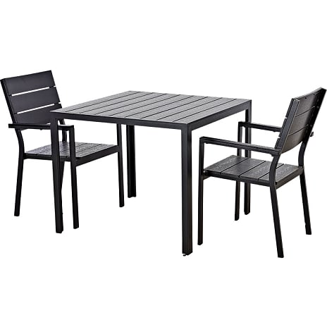 Carlton Havebord Og 2 Carlton Havestole Sort
