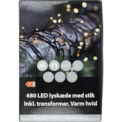 Andre mærker Lyskæde 680 LED varm hvid