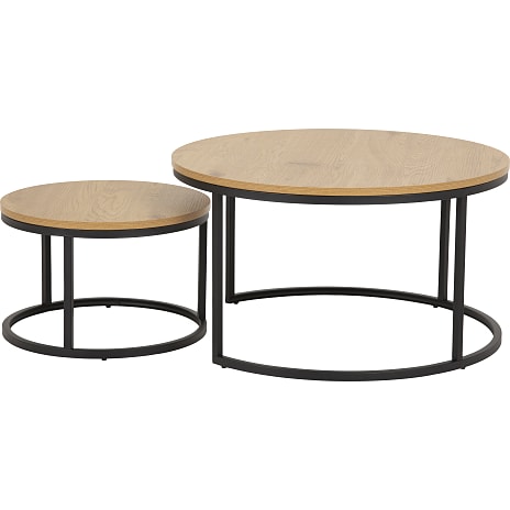 AC Design Furniture Spiro Sofabordssæt Trælook Og Sort