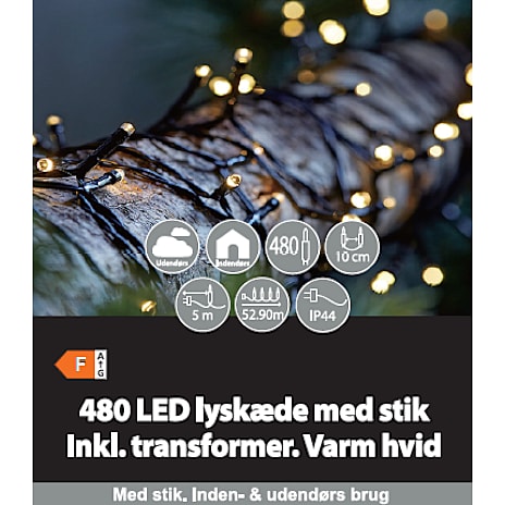 Andre mærker Lyskæde 480 LED varm hvid