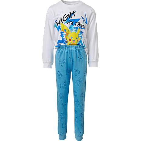 Pokémon Pyjamas Str. 110/116 Hvid/Blå