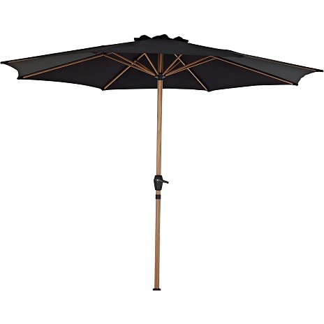 Andre mærker Termoli Parasol Ø300 cm med krank Sort/teak