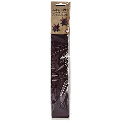 Stjernestrimler Glitter 50 mm 12-pak Bordeaux