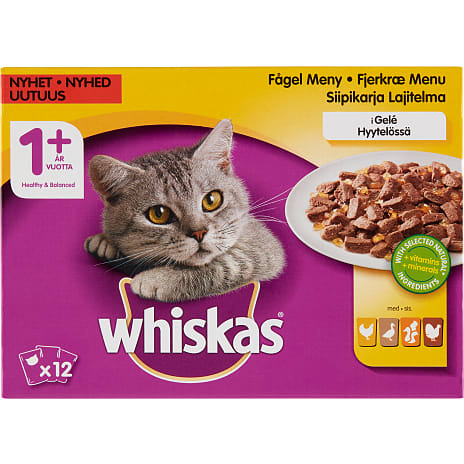 Whiskas Vådfoder i Gelé Med Fjerkræ