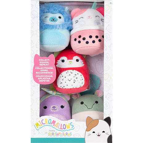 Squishmallows Micromallows Bamser 5-pak Assorteret