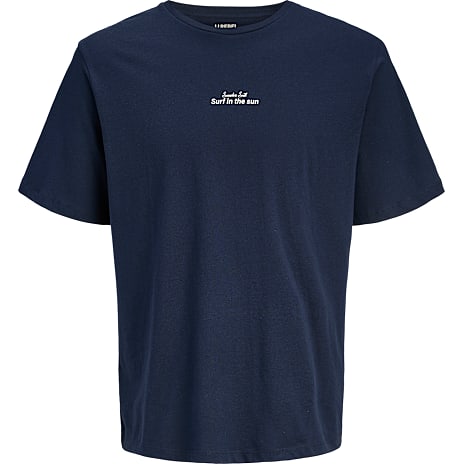 JJ Rebel Herre T-shirt med Print Str. XL Mørkeblå