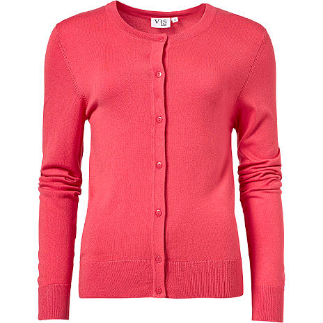 VRS Dame Cardigan Str. S Koral