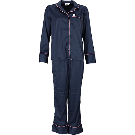 VRS Dame Satin Pyjamas 2XL - Mørkeblå