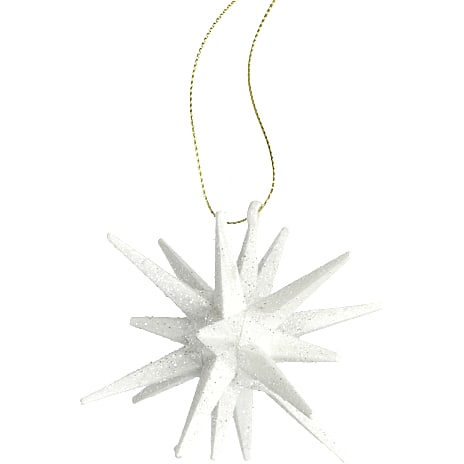 Julefryd Glitter Sputnikstjerne 11 cm Hvid