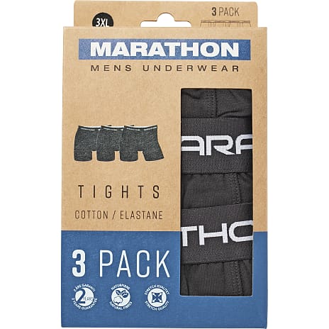 MARATHON 3-pak tights - sort | Køb på