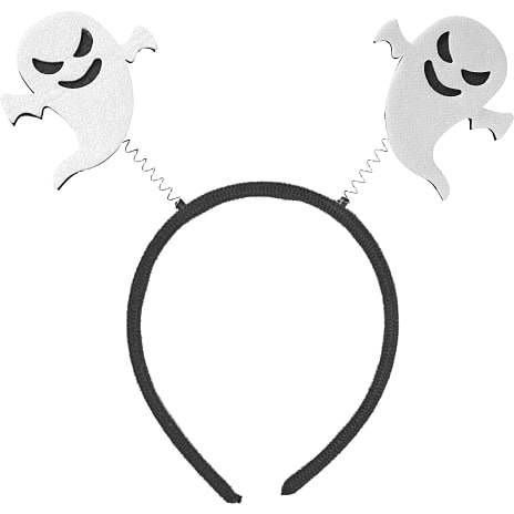 Choise by Heart Børne Halloween Hårbøjle med Spøgelse Hvid