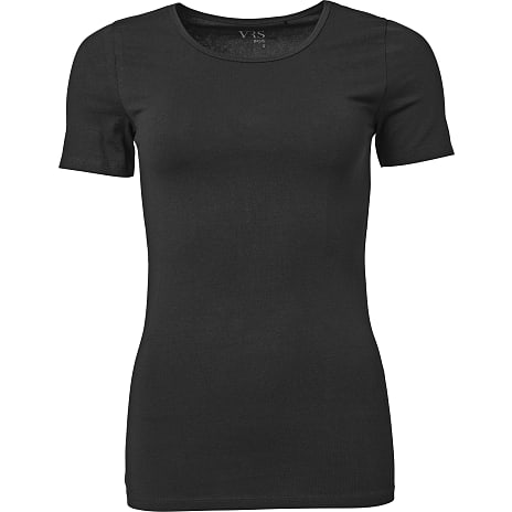 VRS dame basis T-shirt str. L - sort 1 stk.